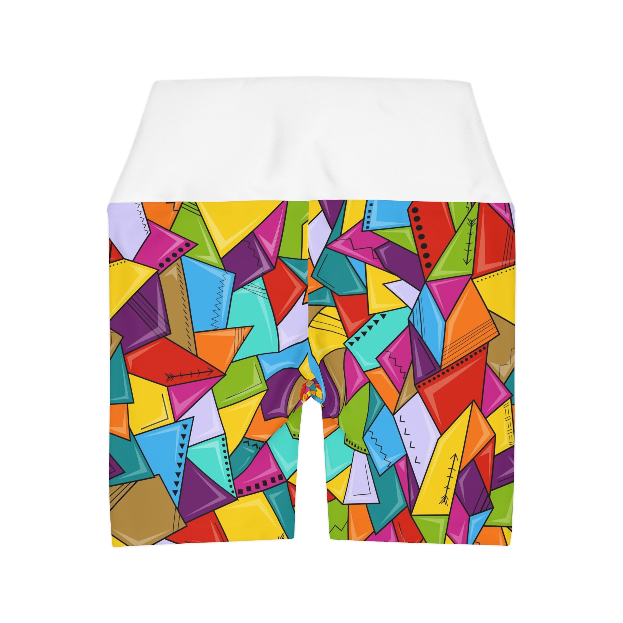 High Waisted Yoga Shorts (AOP)