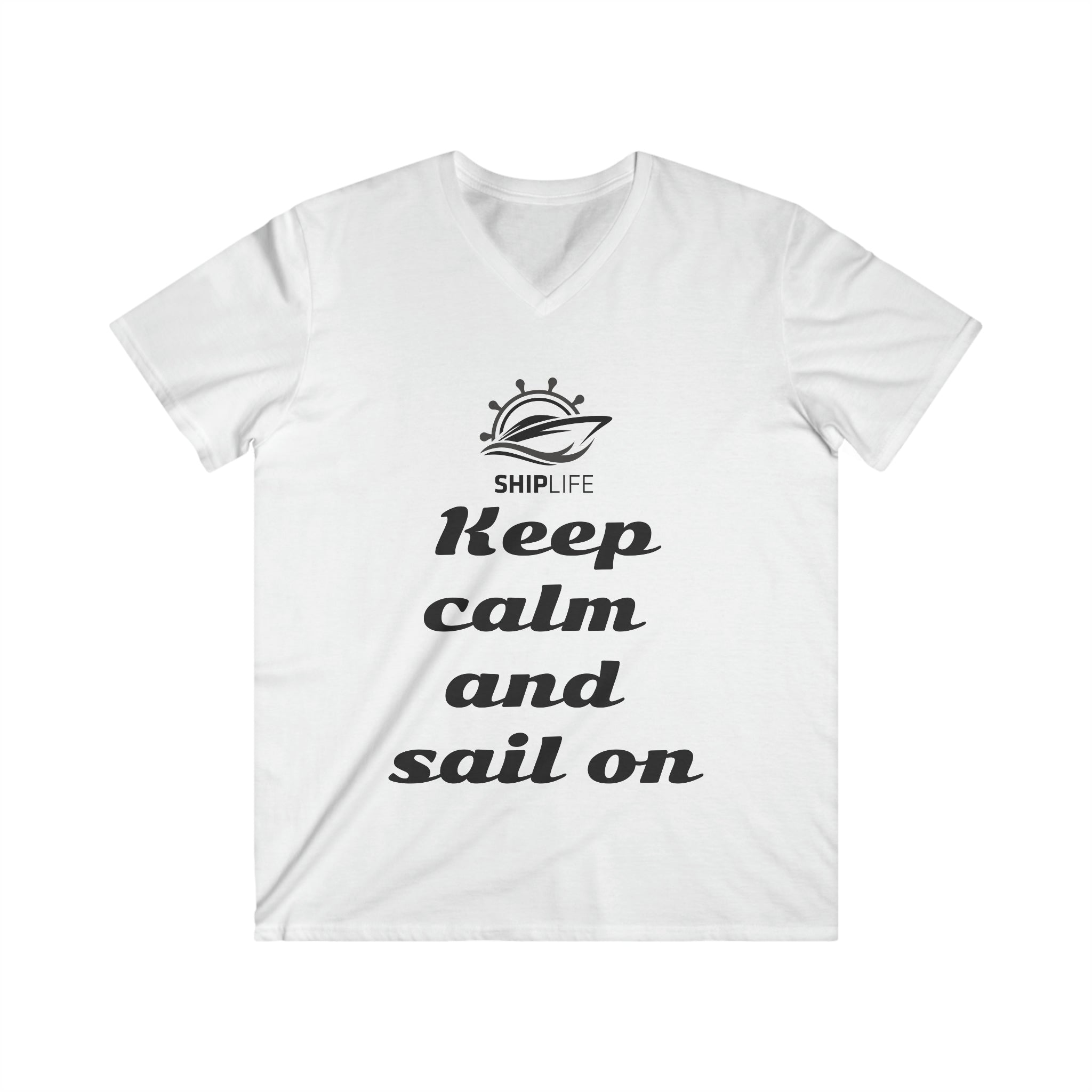 Men's Fitted V-Neck Tshirt - KEEP CALM