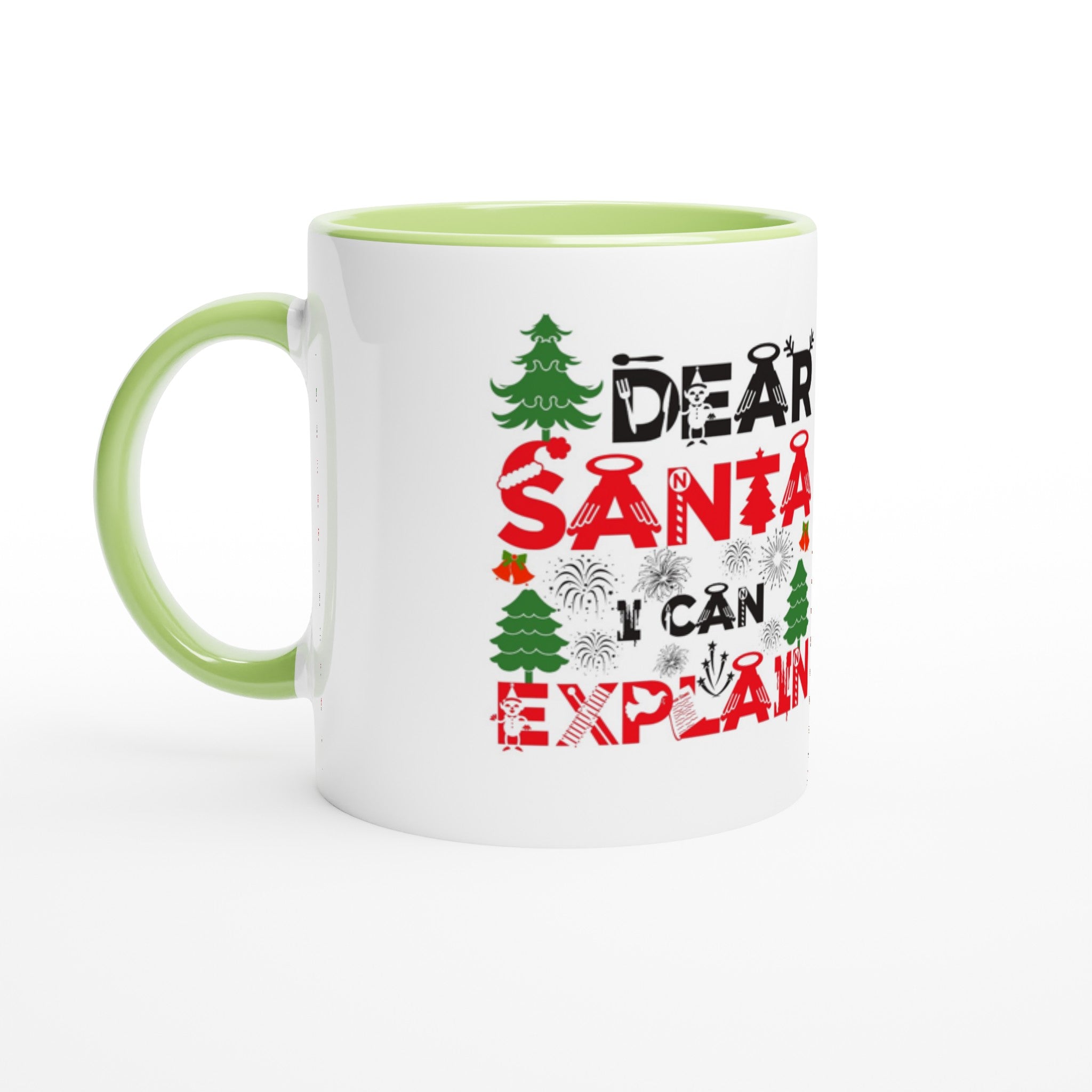 White 11oz Ceramic Mug with Color Inside