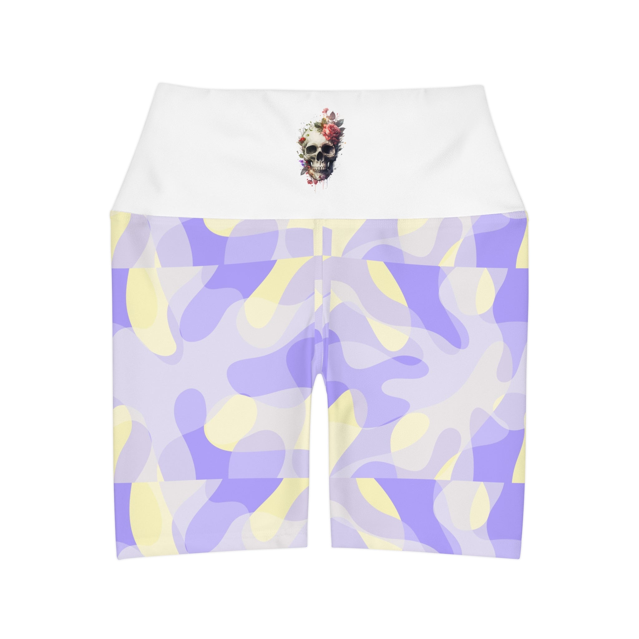 High Waisted Yoga Shorts (AOP)