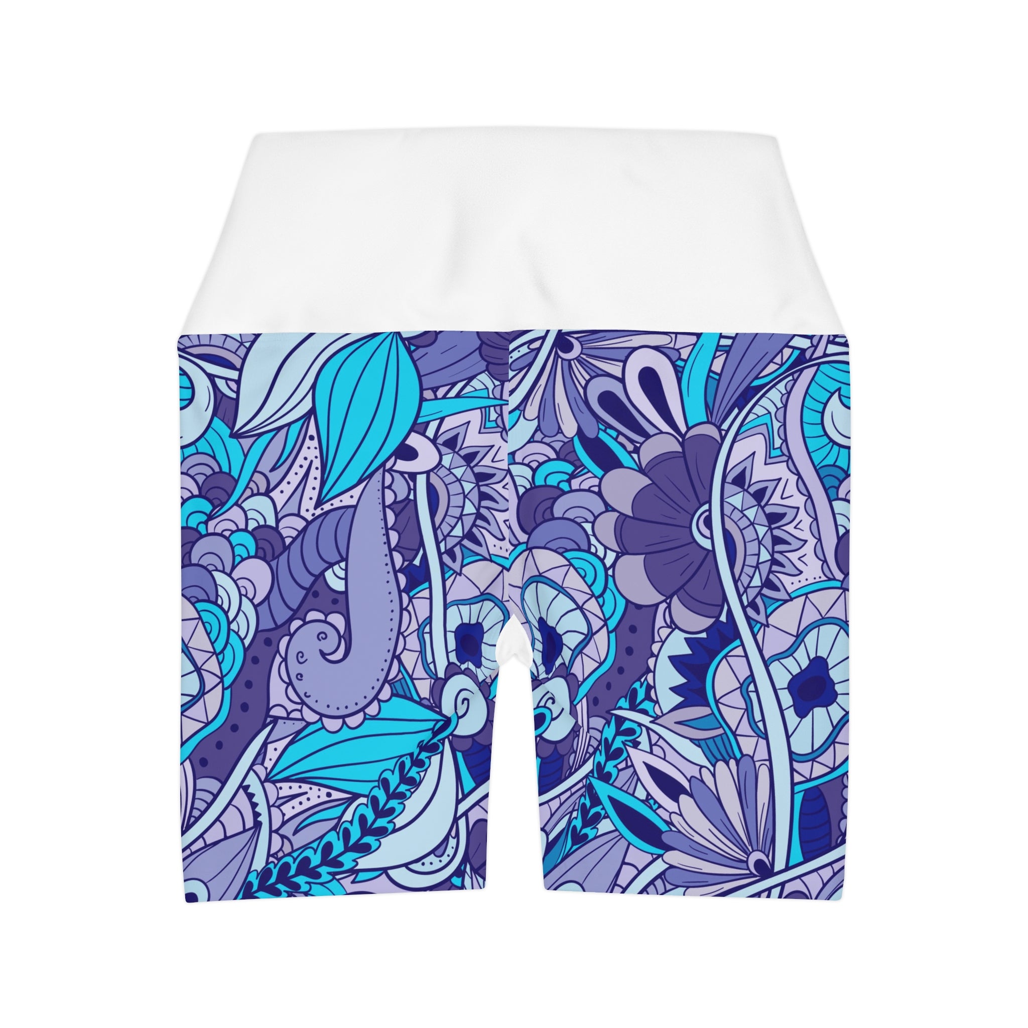 High Waisted Yoga Shorts (AOP)