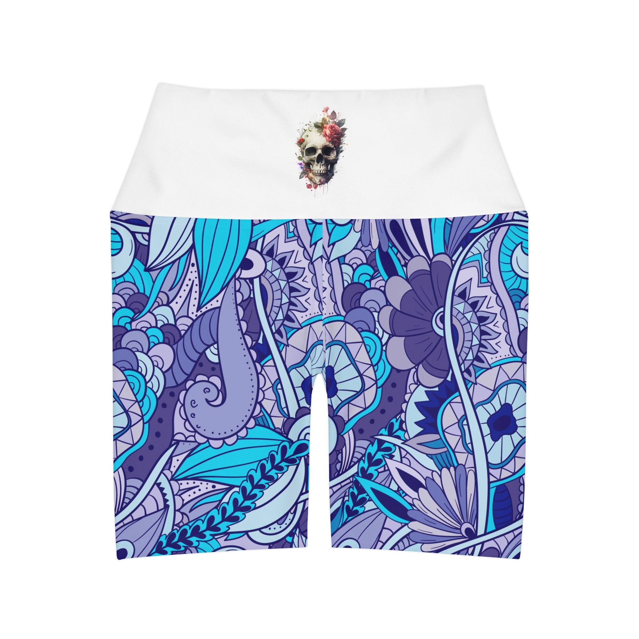 High Waisted Yoga Shorts (AOP)