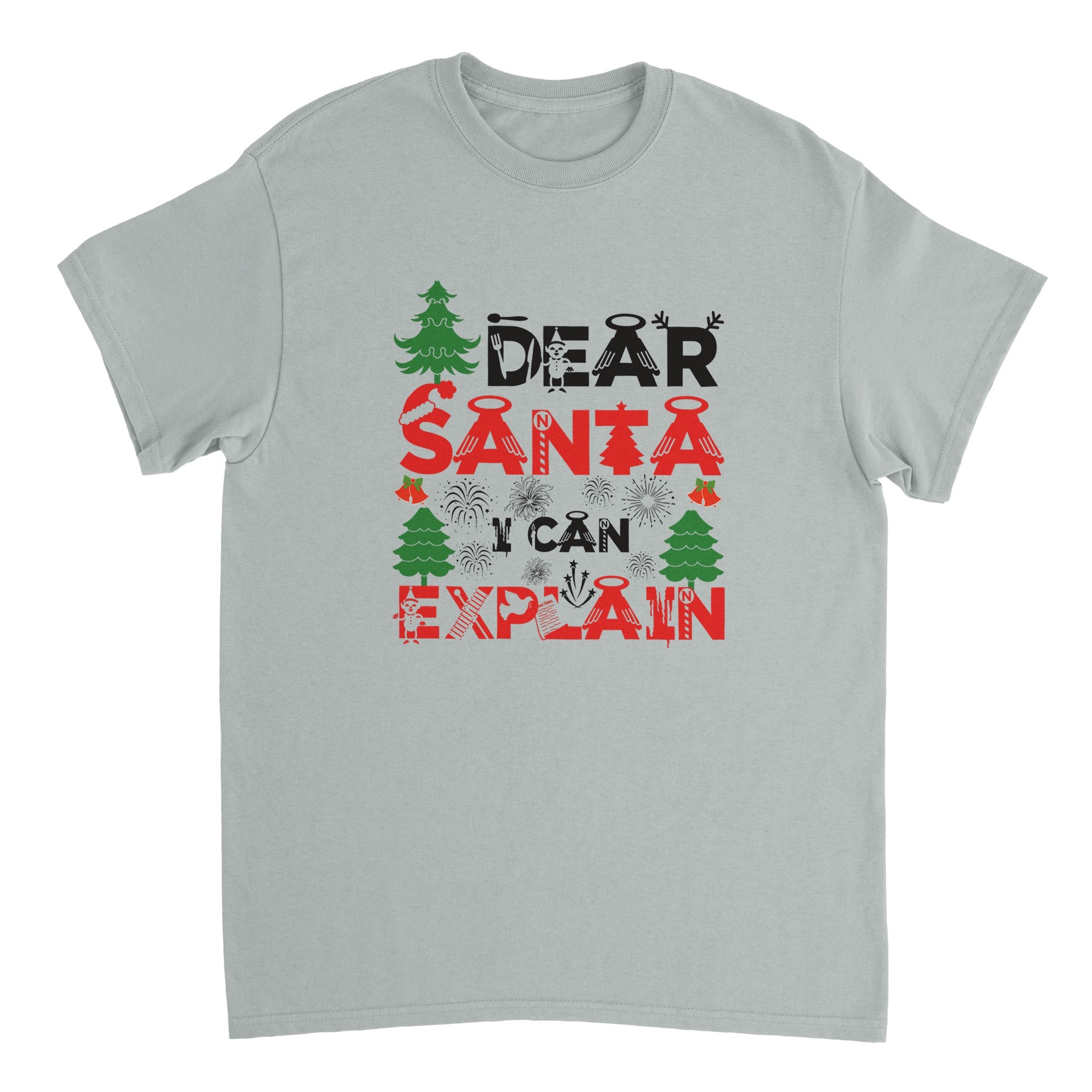 Heavyweight Unisex Crewneck T-shirt - Dear Santa