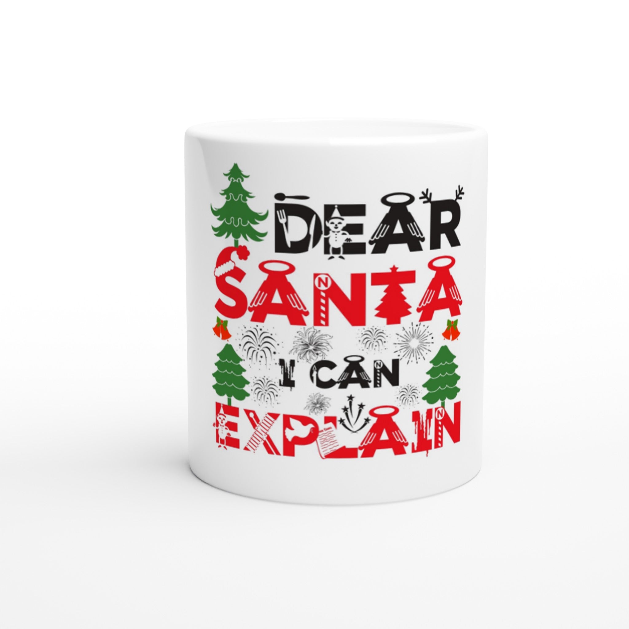 White 11oz Ceramic Mug - Dear Santa