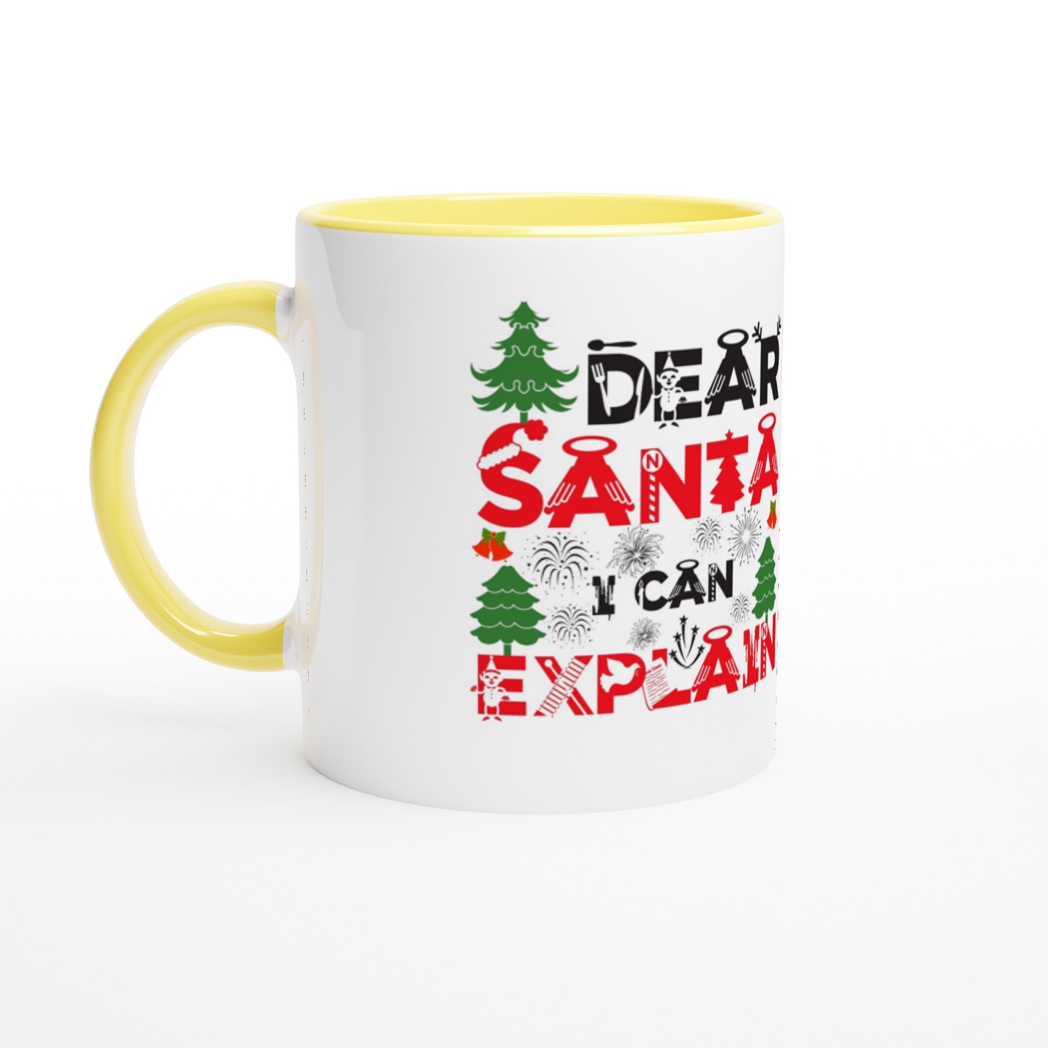 White 11oz Ceramic Mug with Color Inside