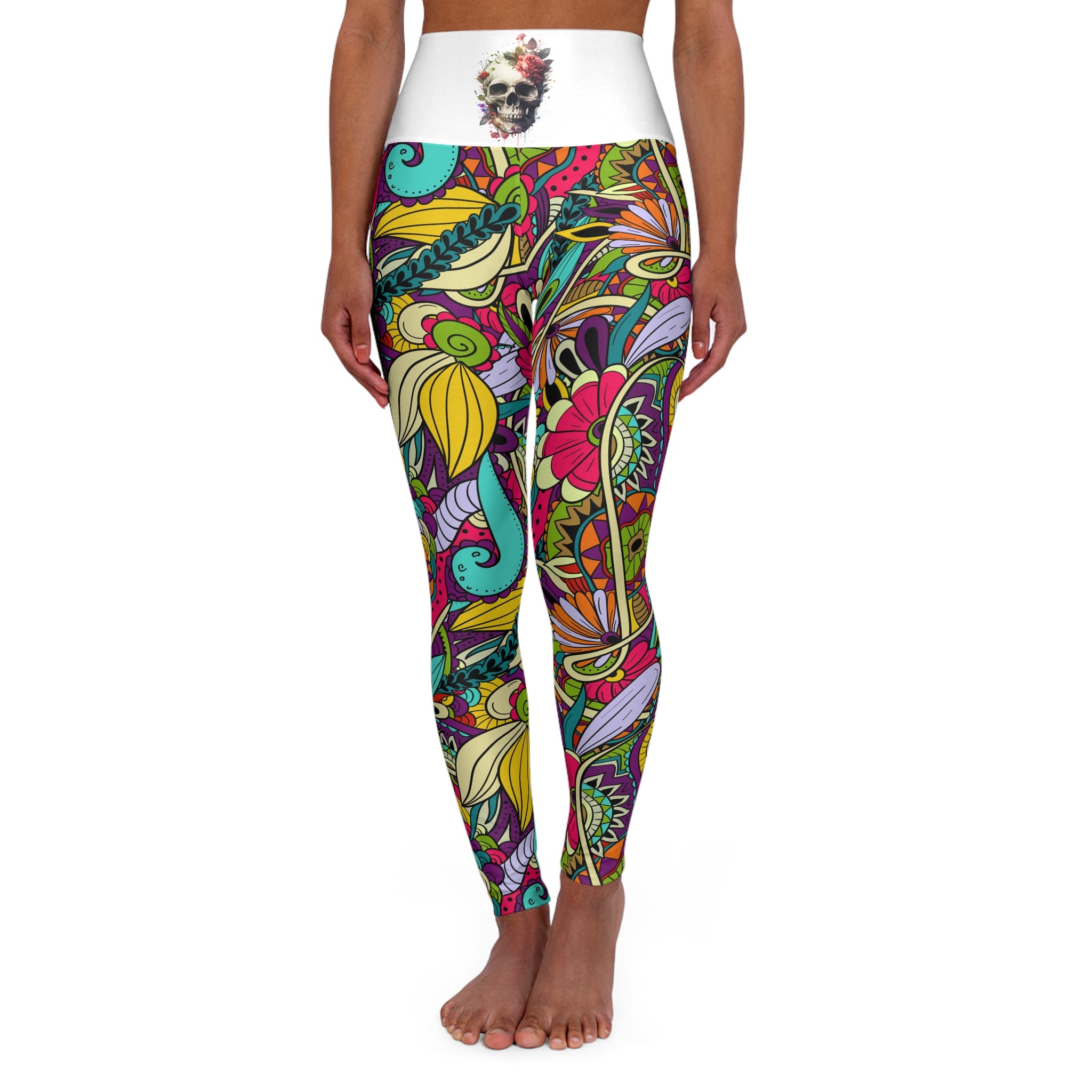 High Waisted Yoga Leggings (AOP)