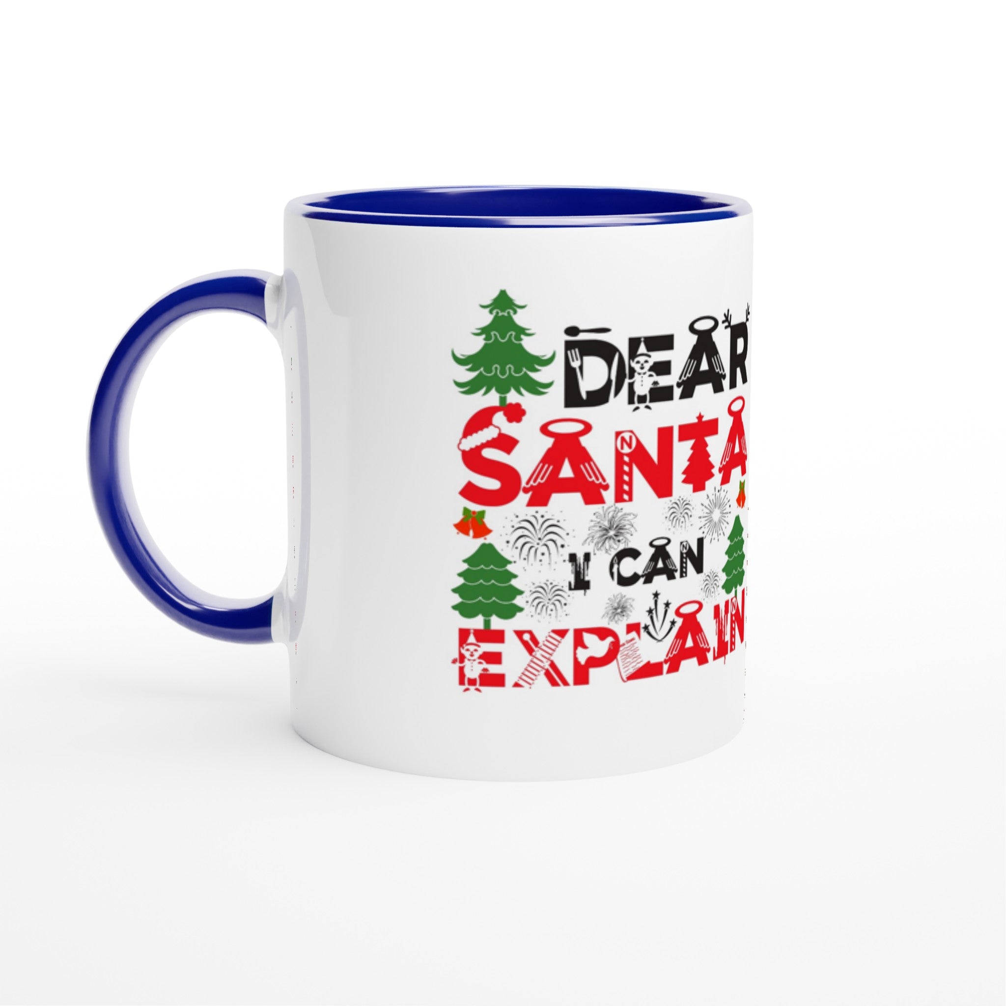 White 11oz Ceramic Mug with Color Inside