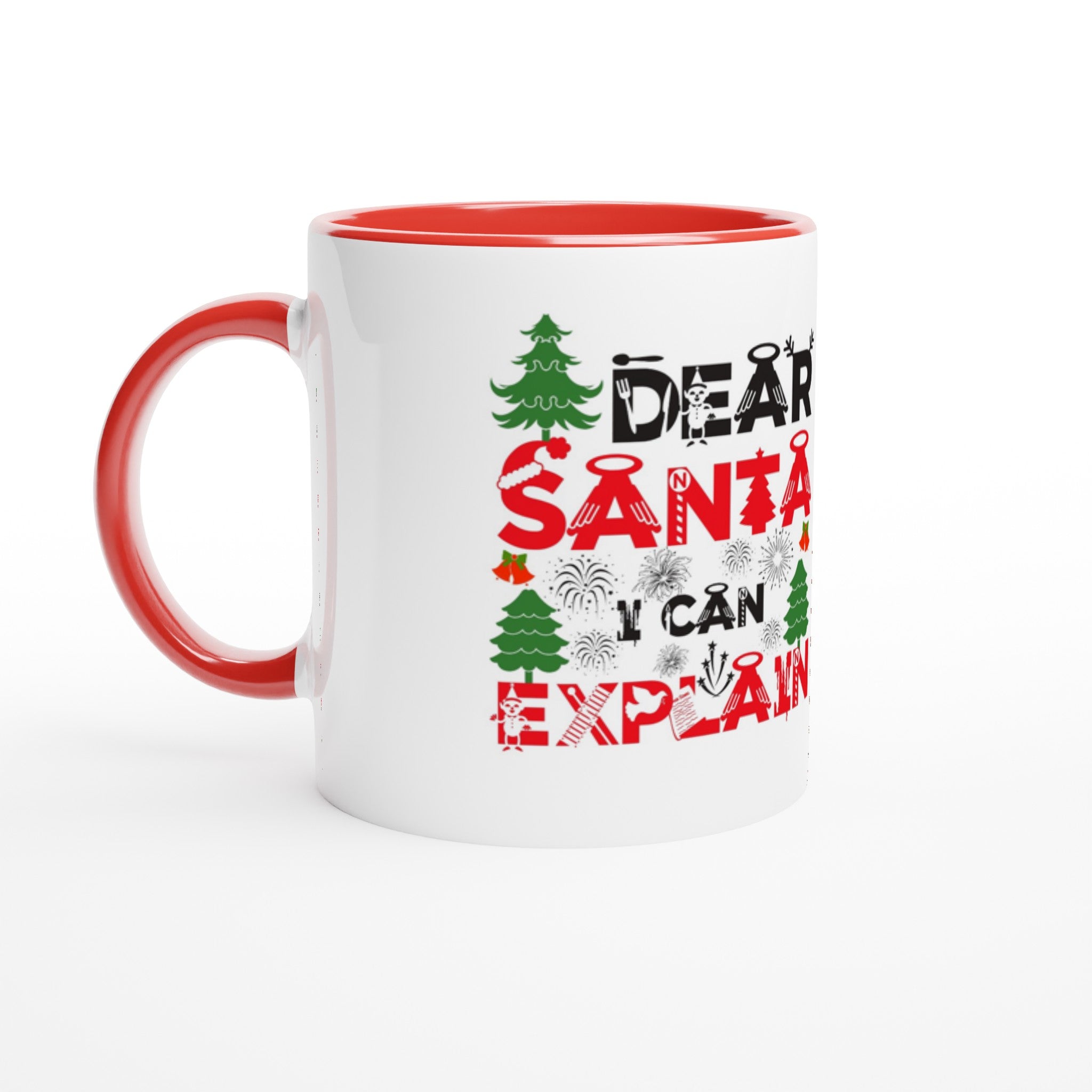 White 11oz Ceramic Mug with Color Inside