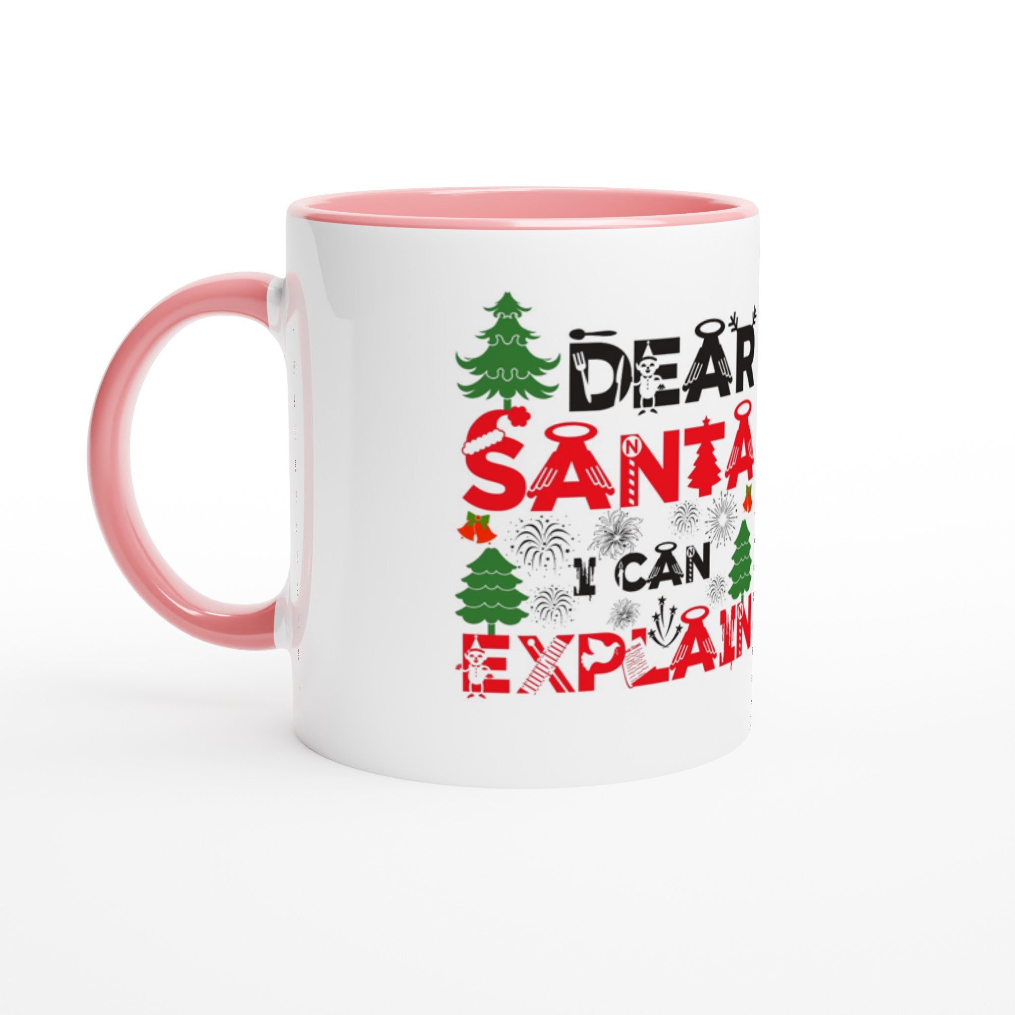 White 11oz Ceramic Mug with Color Inside