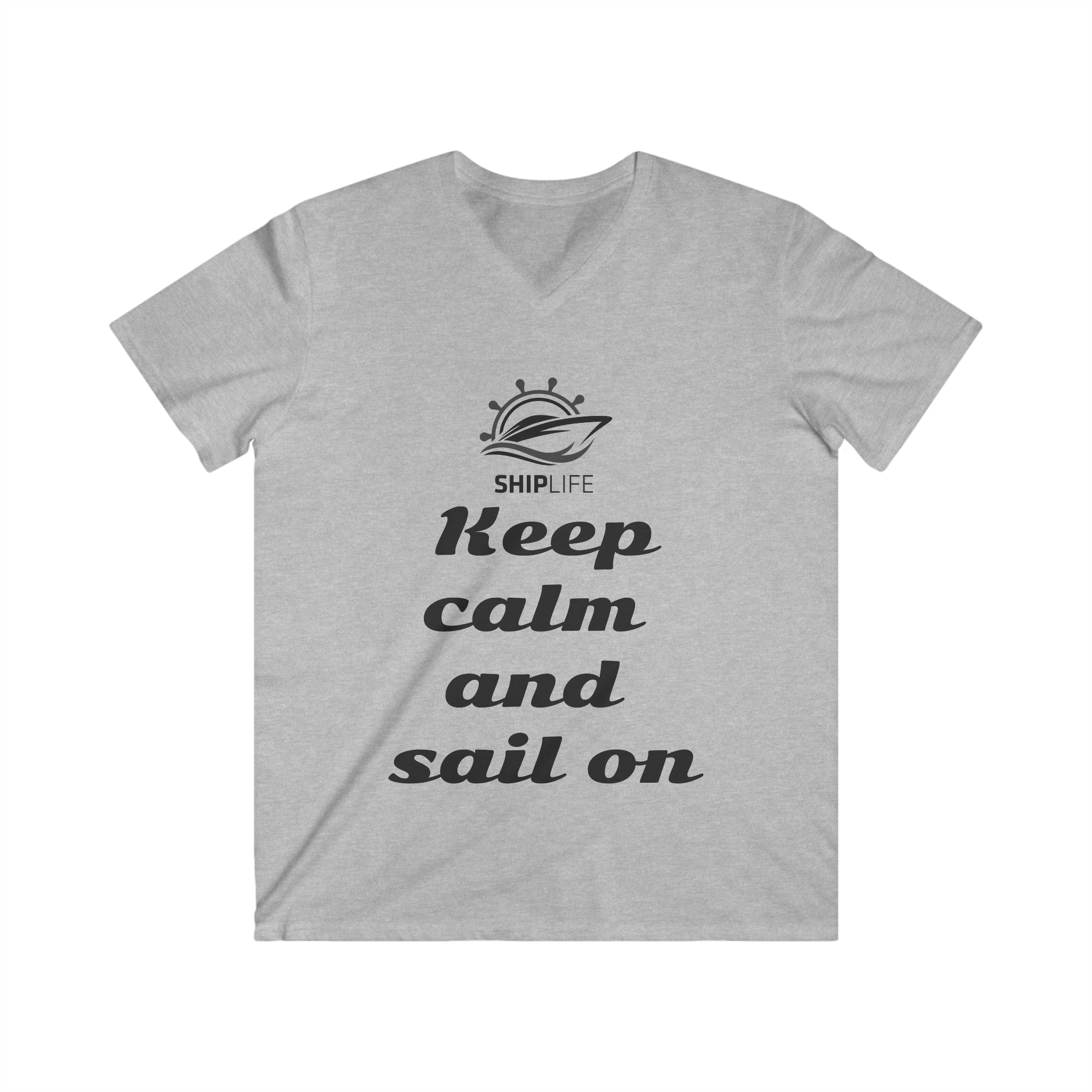 Men's Fitted V-Neck Tshirt - KEEP CALM