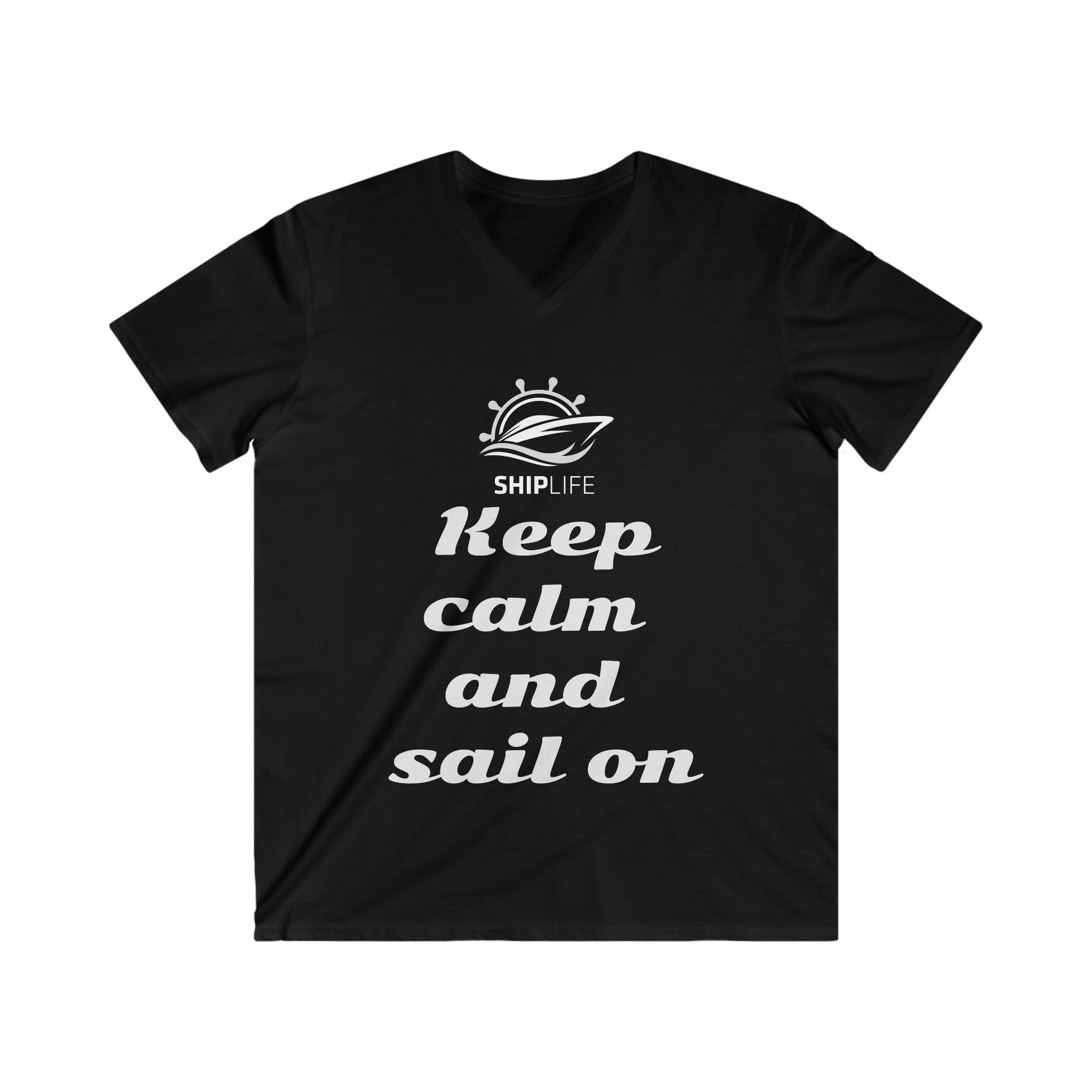 Men's Fitted V-Neck Tshirt - KEEP CALM