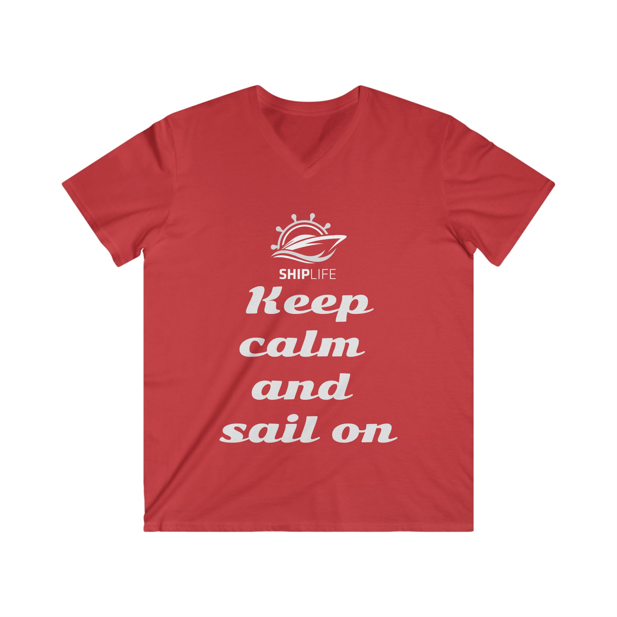 Men's Fitted V-Neck Tshirt - KEEP CALM