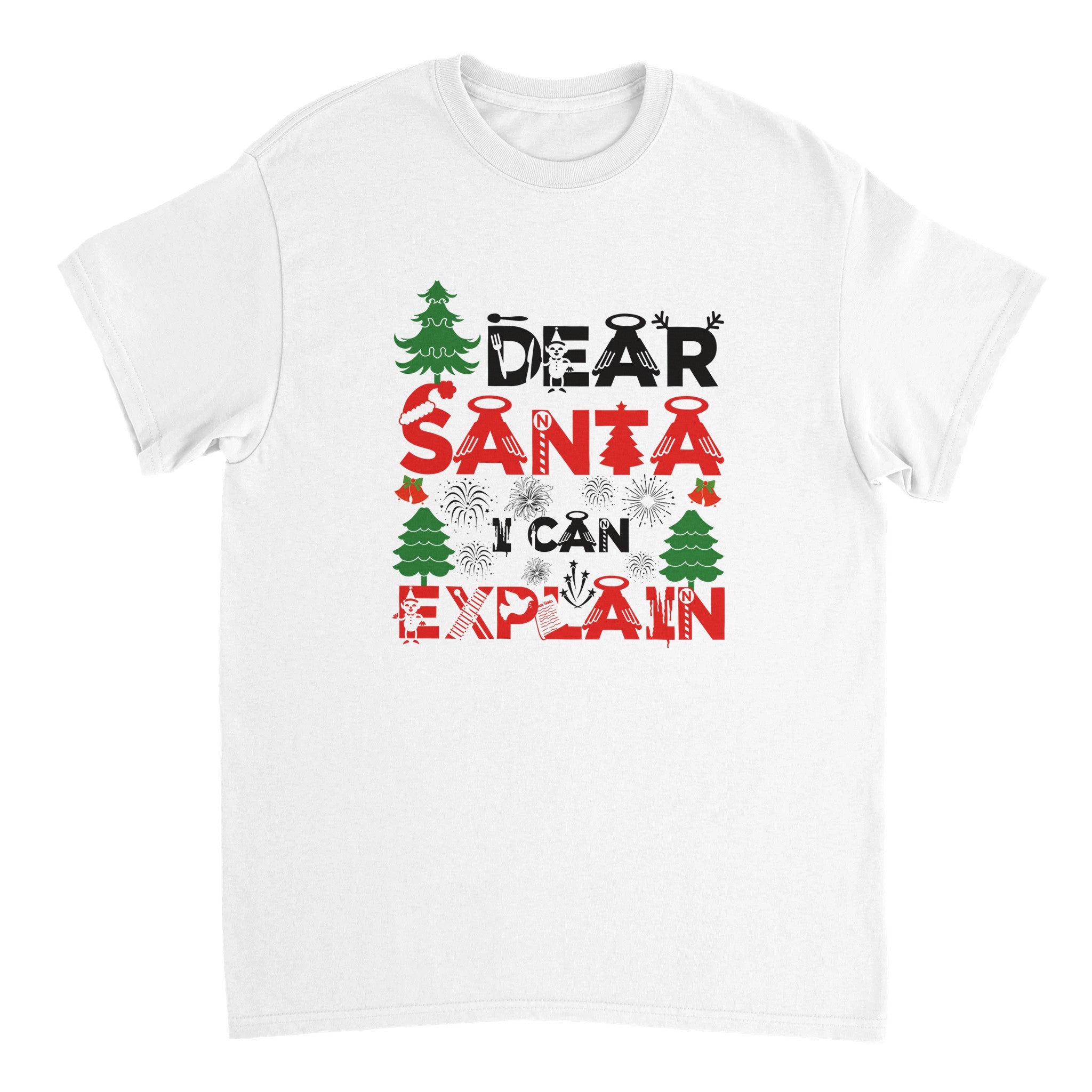 Heavyweight Unisex Crewneck T-shirt - Dear Santa