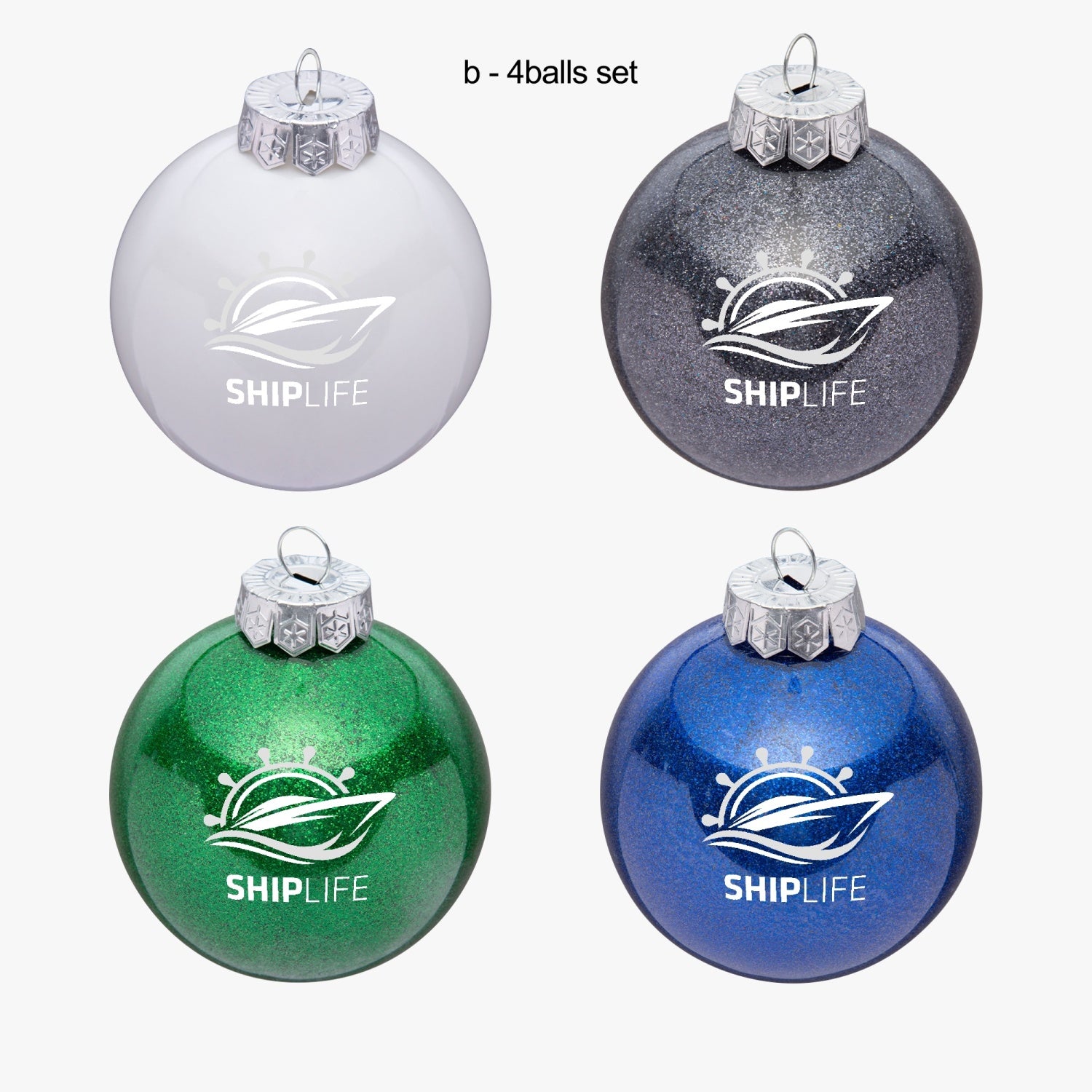 483. Christmas 4 Balls Set Ornaments