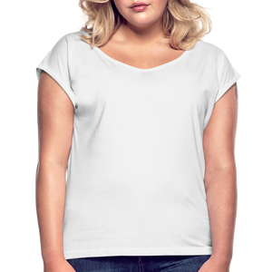 Women’s T-Shirt with rolled up sleeves - white