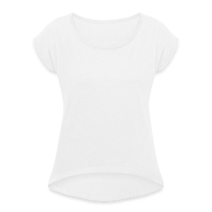 Women’s T-Shirt with rolled up sleeves - white