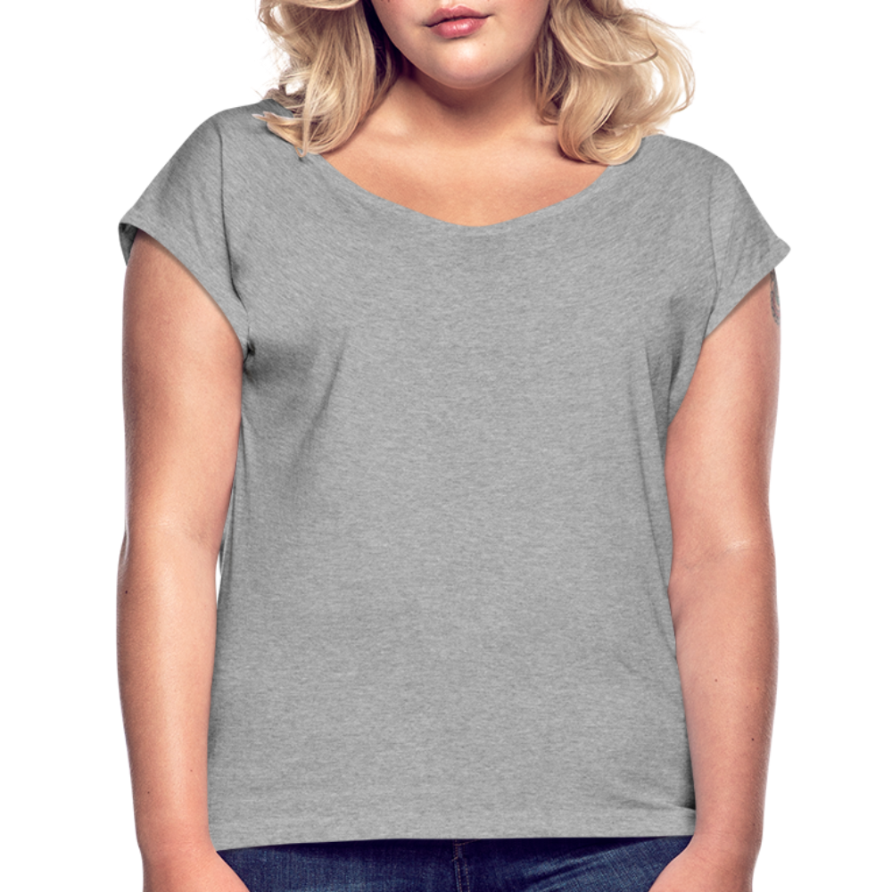 Women’s T-Shirt with rolled up sleeves - heather grey