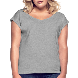 Women’s T-Shirt with rolled up sleeves - heather grey