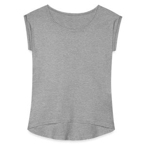 Women’s T-Shirt with rolled up sleeves - heather grey