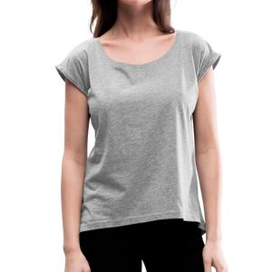 Women’s T-Shirt with rolled up sleeves - heather grey