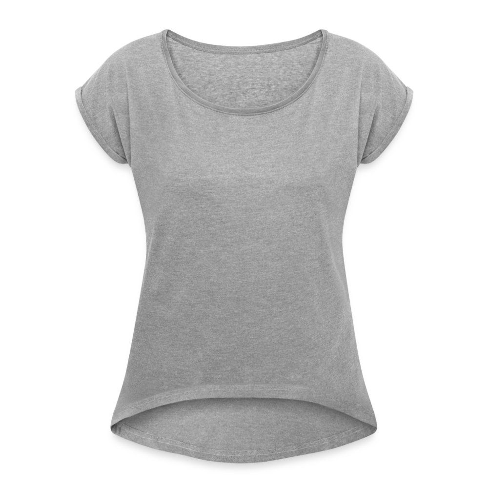 Women’s T-Shirt with rolled up sleeves - heather grey