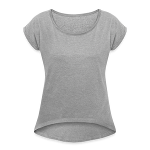 Women’s T-Shirt with rolled up sleeves - heather grey