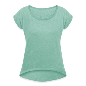 Women’s T-Shirt with rolled up sleeves - heather mint