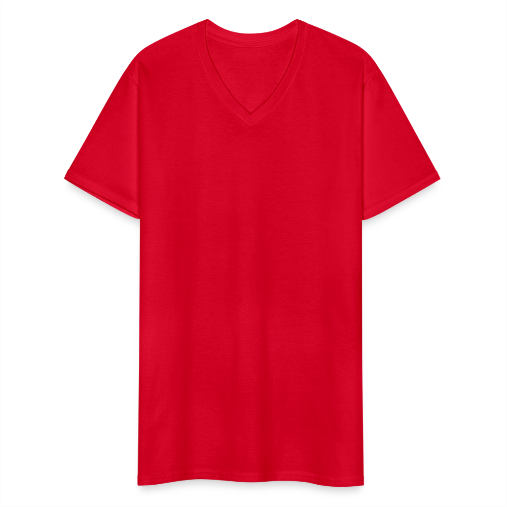 Men's V-Neck T-Shirt - red