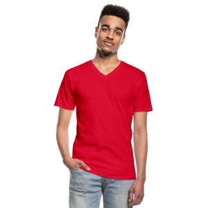 Men's V-Neck T-Shirt - red