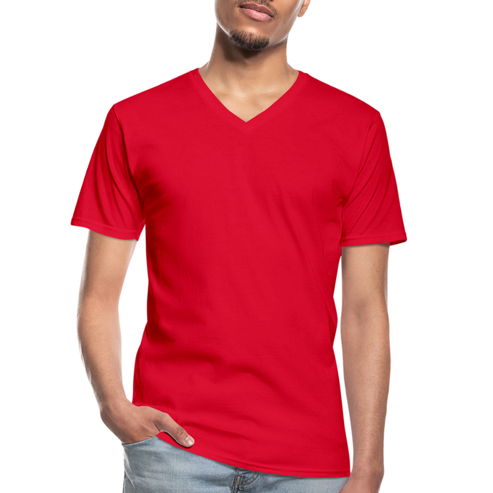 Men's V-Neck T-Shirt - red