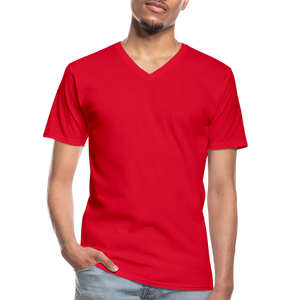 Men's V-Neck T-Shirt - red