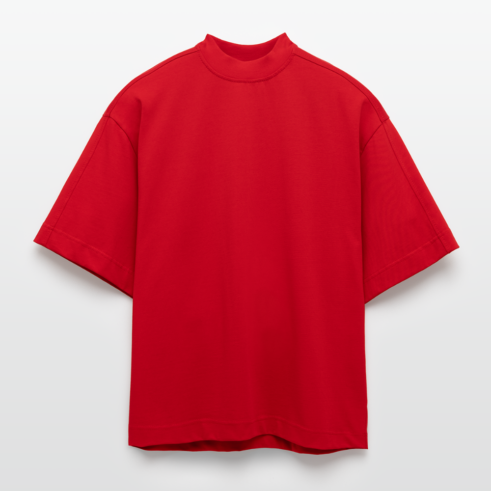 Heavyweight Oversized Organic Boxy T-Shirt Made in EU - red