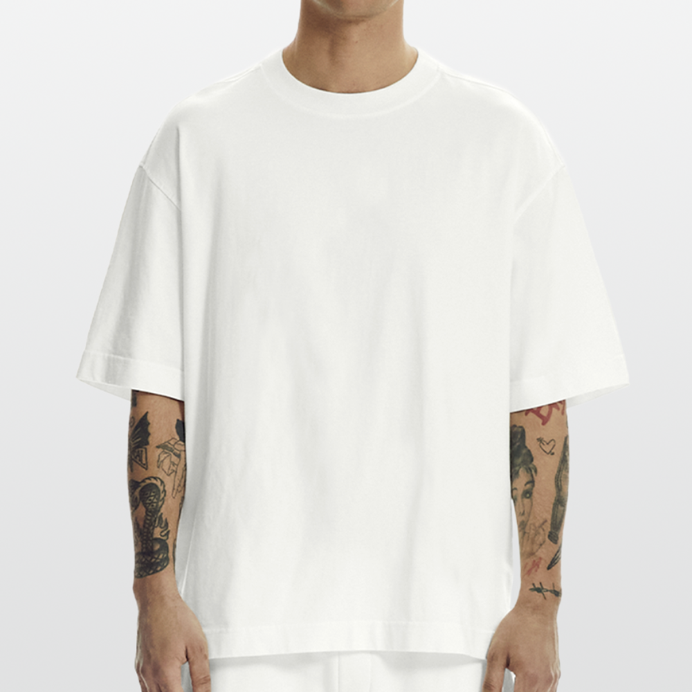 Heavyweight Oversized Organic T-Shirt Made in EU - OFF WHITE