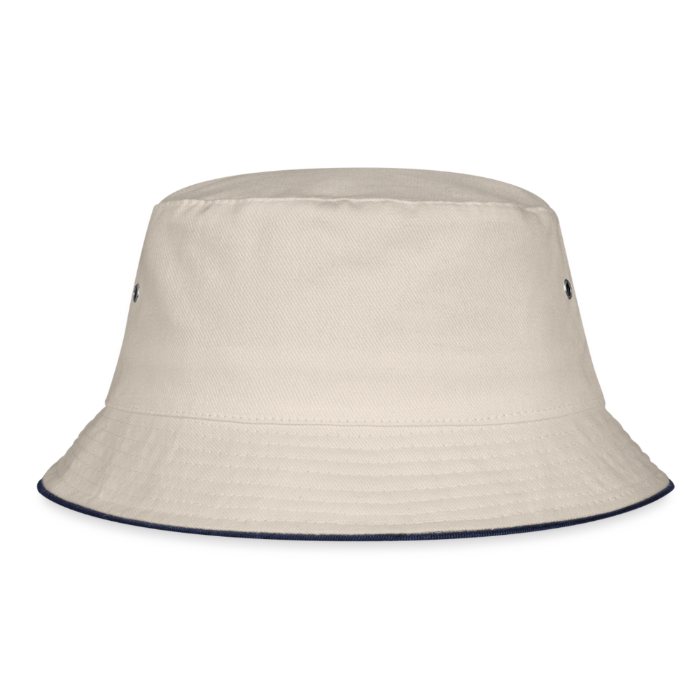 Bucket Hat - ecru/navy