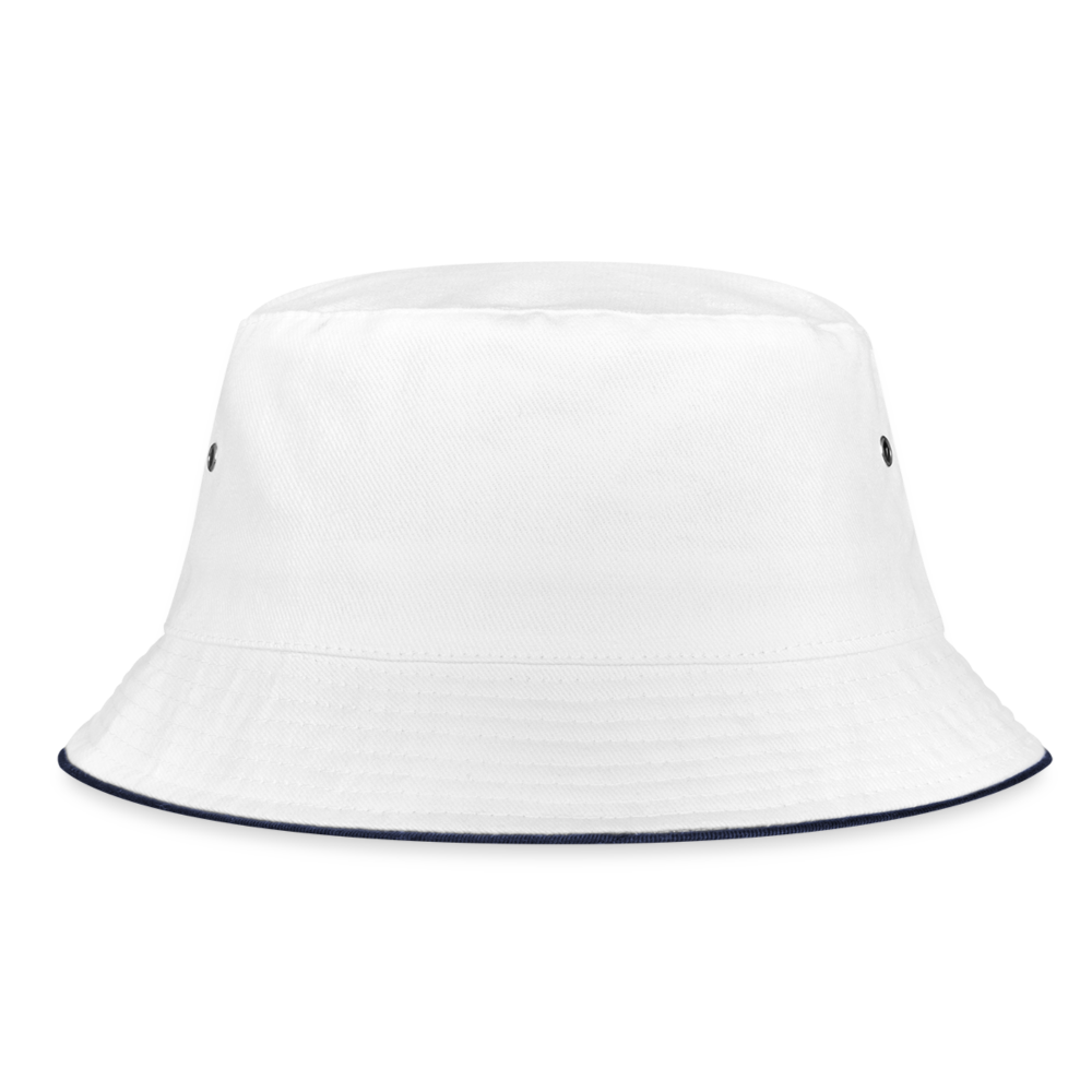 Bucket Hat - white/navy