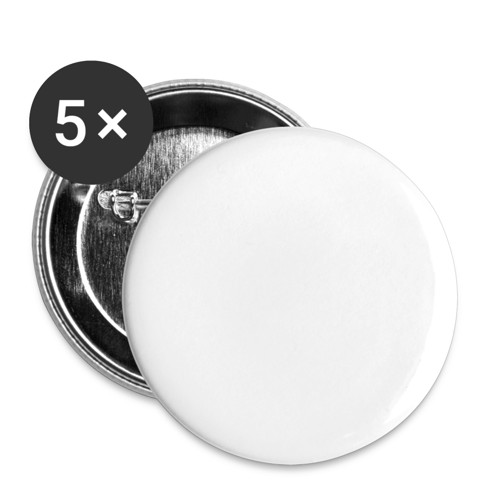 Buttons large 2.2''/56 mm (5-pack) - white