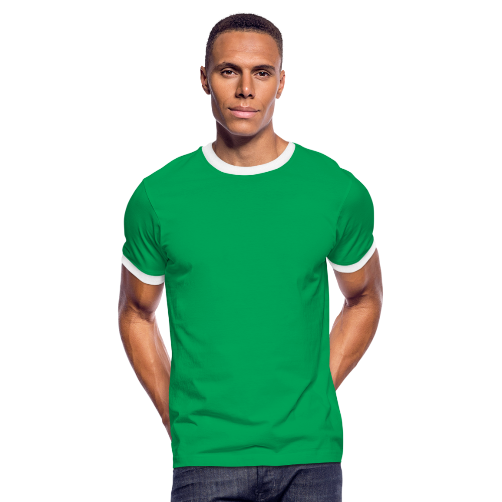 Men's Ringer Shirt - kelly green/white