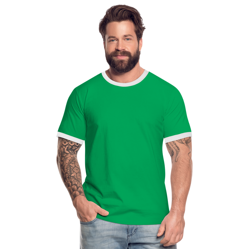 Men's Ringer Shirt - kelly green/white