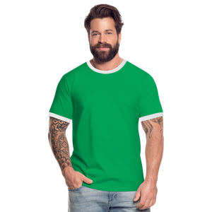 Men's Ringer Shirt - kelly green/white