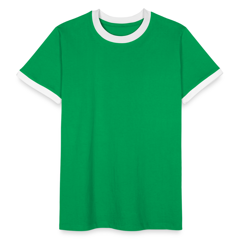 Men's Ringer Shirt - kelly green/white