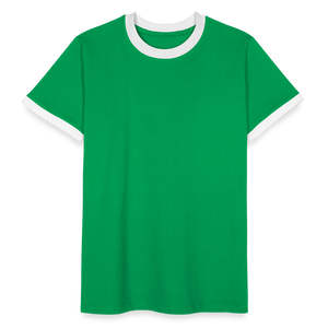 Men's Ringer Shirt - kelly green/white