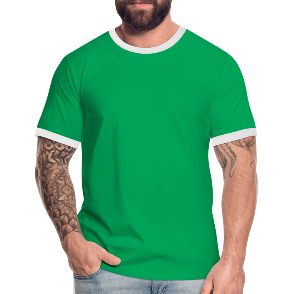 Men's Ringer Shirt - kelly green/white