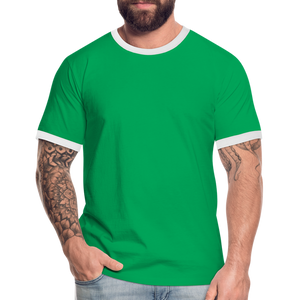 Men's Ringer Shirt - kelly green/white