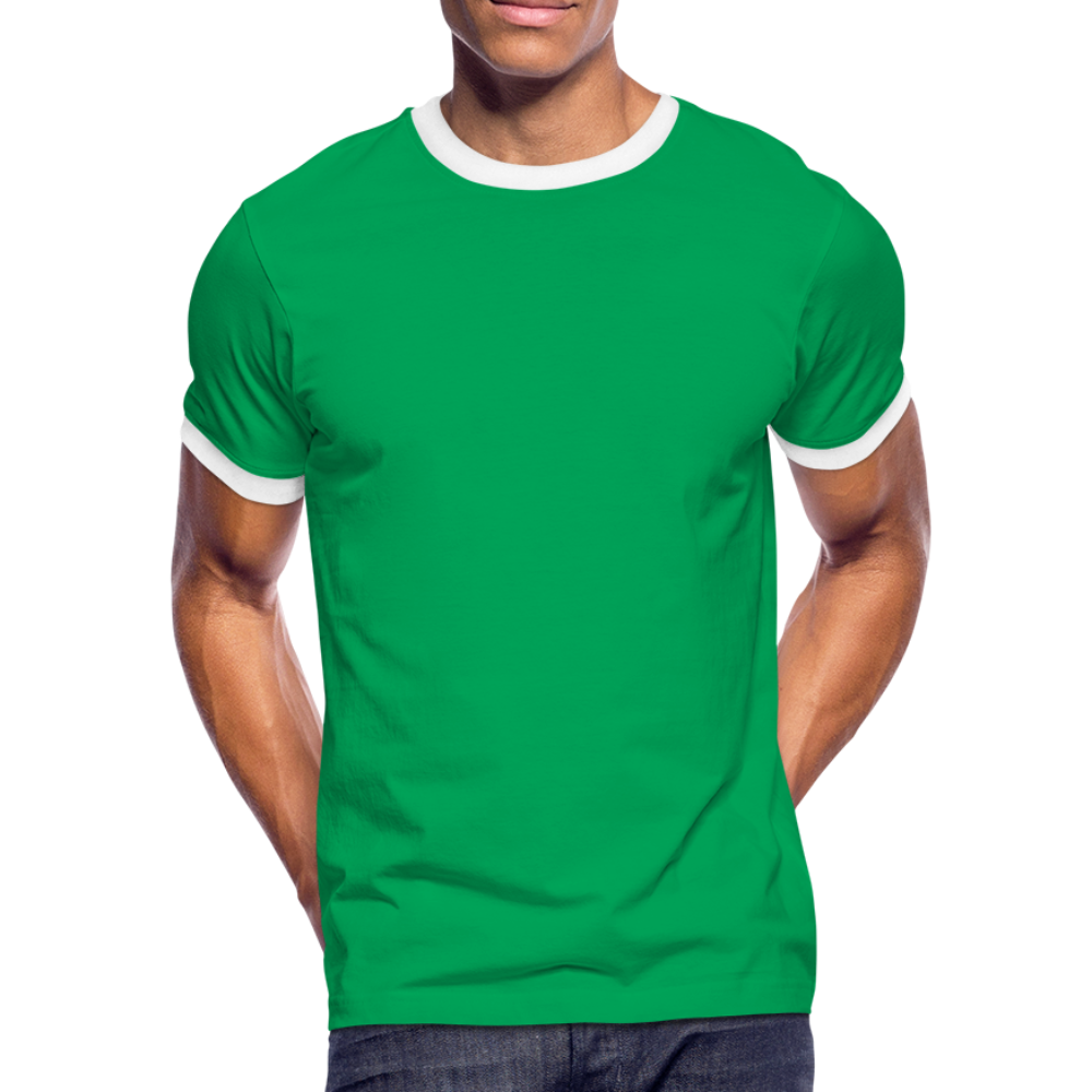 Men's Ringer Shirt - kelly green/white