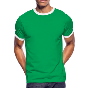 Men's Ringer Shirt - kelly green/white