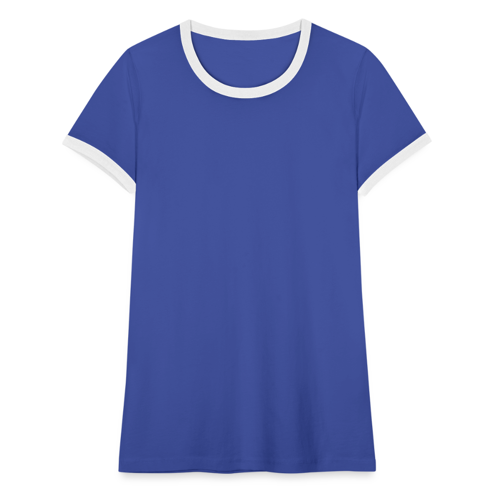 Women's Ringer T-Shirt - blue/white