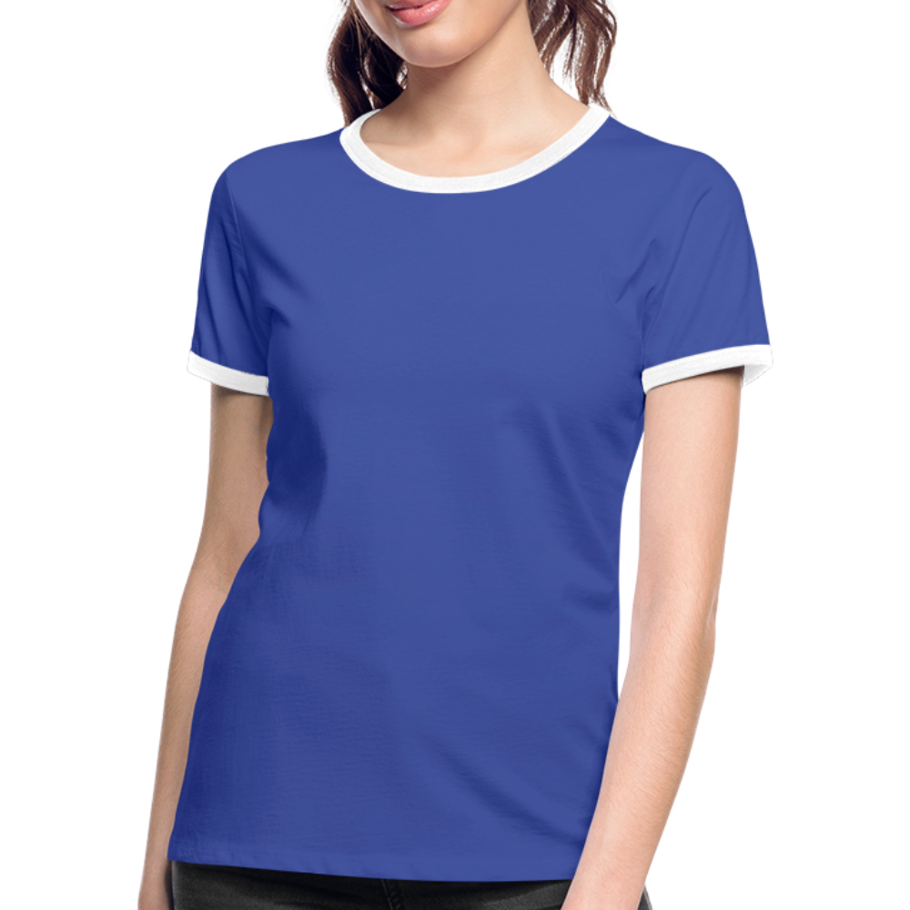 Women's Ringer T-Shirt - blue/white