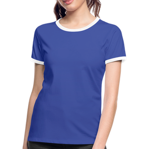 Women's Ringer T-Shirt - blue/white