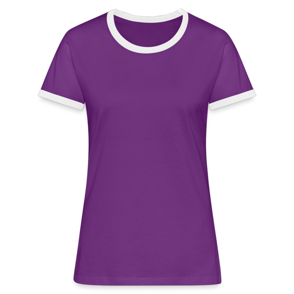 Women's Ringer T-Shirt - purple/white