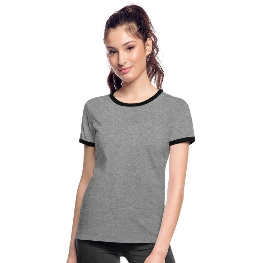 Women's Ringer T-Shirt - heather grey/black